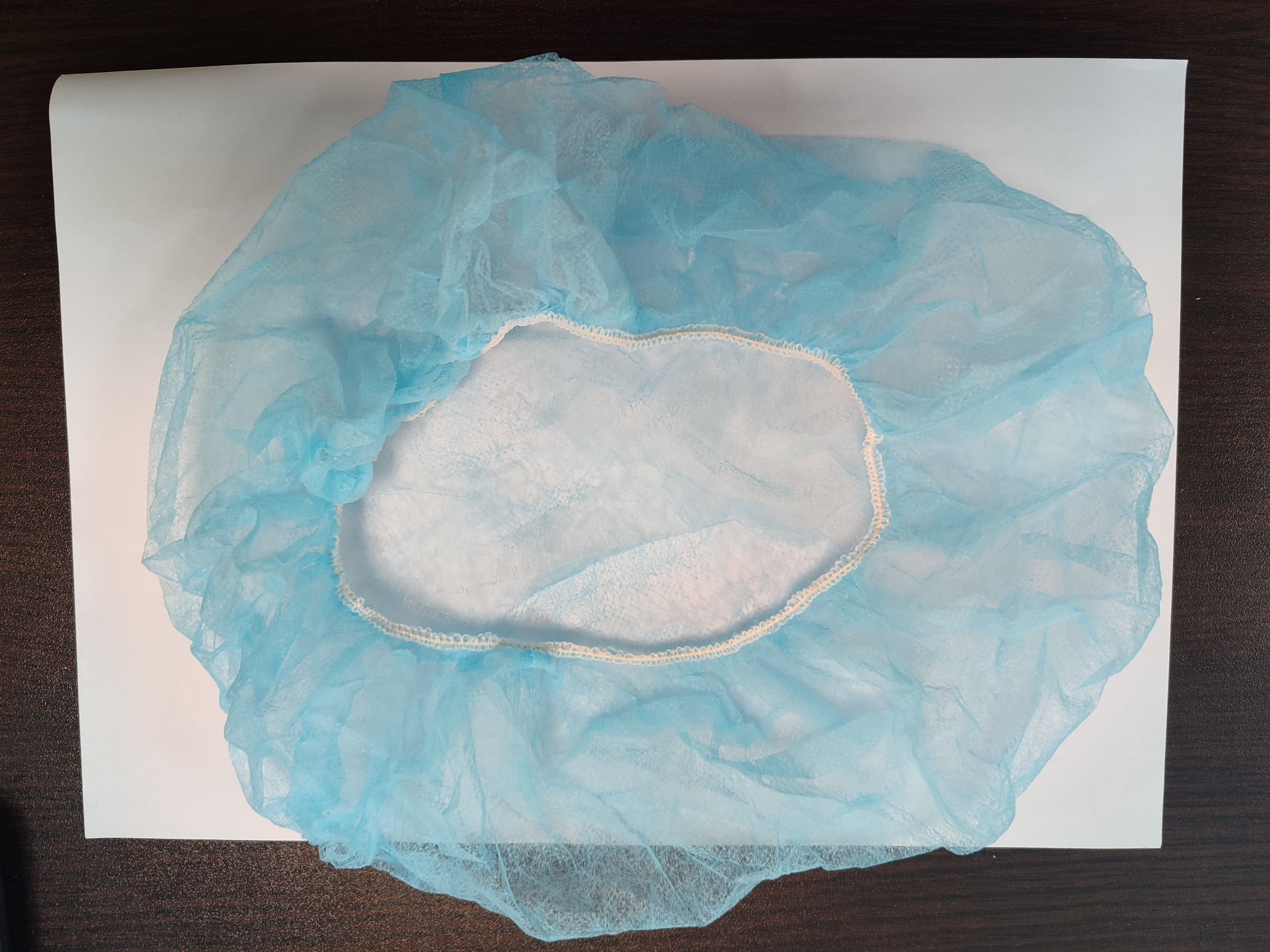 Шапочка одноразова Буфант, мед.7%, 23", з нетканого матеріалу, 15 гр., синя, ящ.1000/100